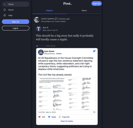 Post.News Website Screen