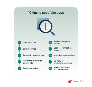 A list of 10 ways how to identify fake apps