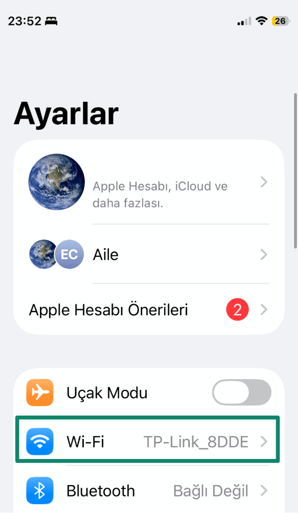 9.ios Settings Home Tr