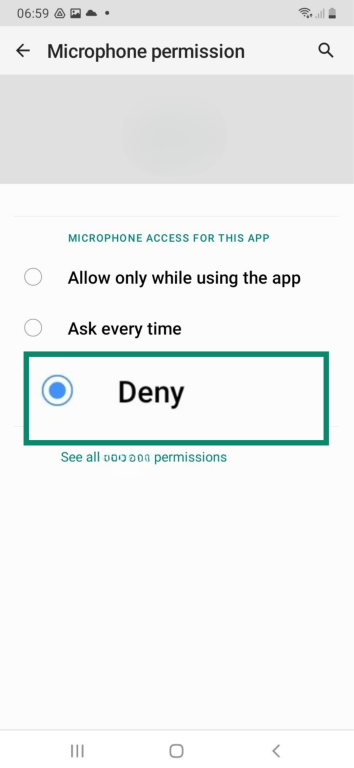 How to deny microphone access to an app on an older Android.