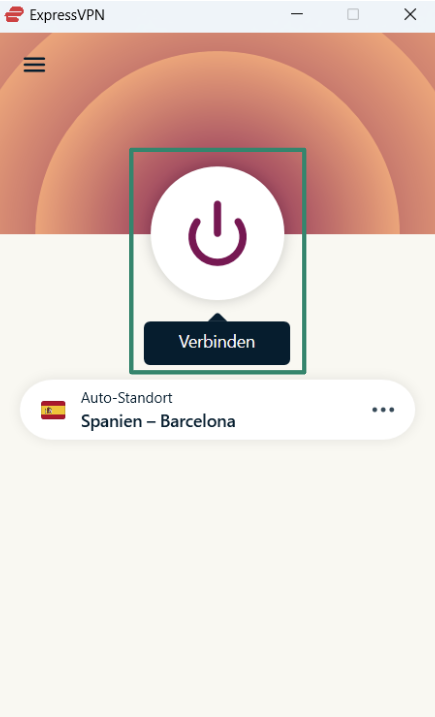 Connecting to ExpressVPN on Windows.