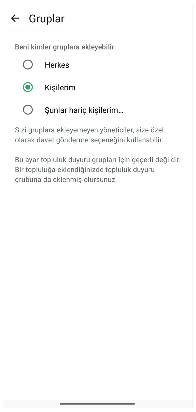 My Contacts Except Tr