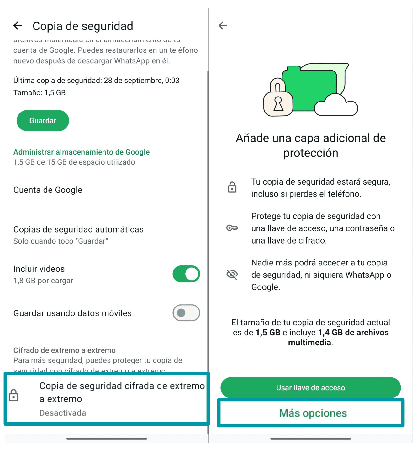 Tap End To End Encrypted Backup Es