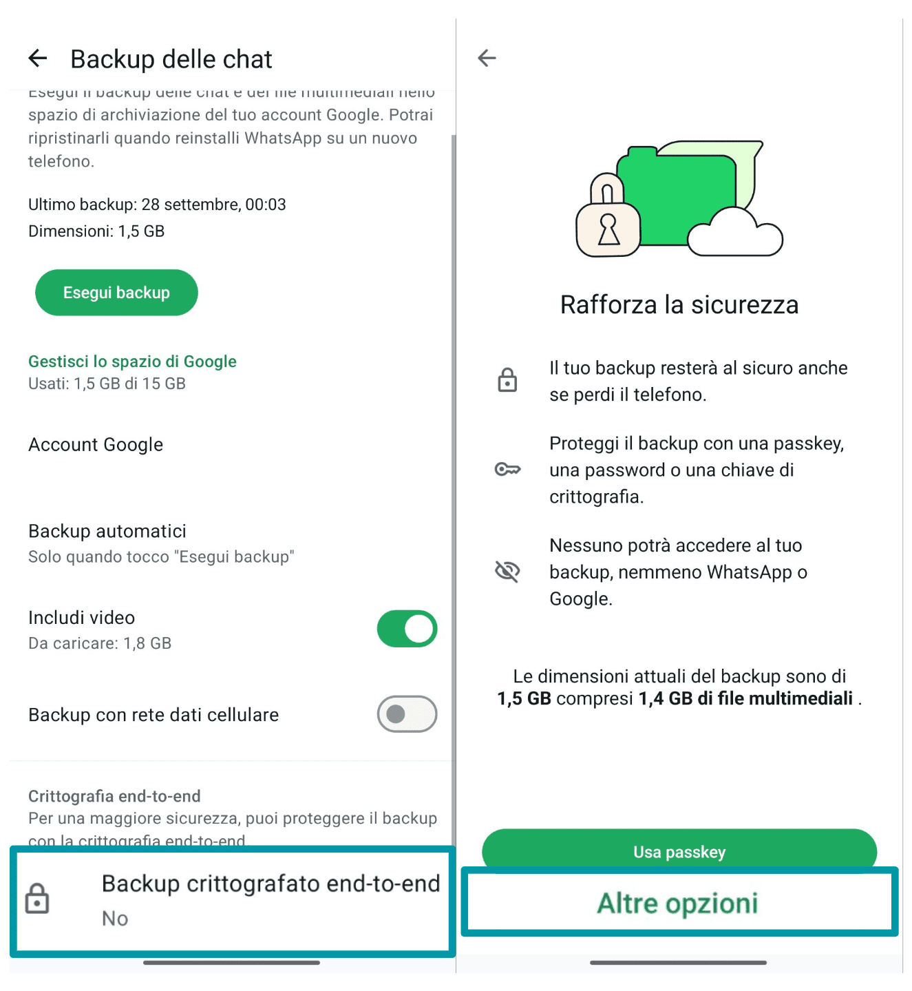 Tap End To End Encrypted Backup It