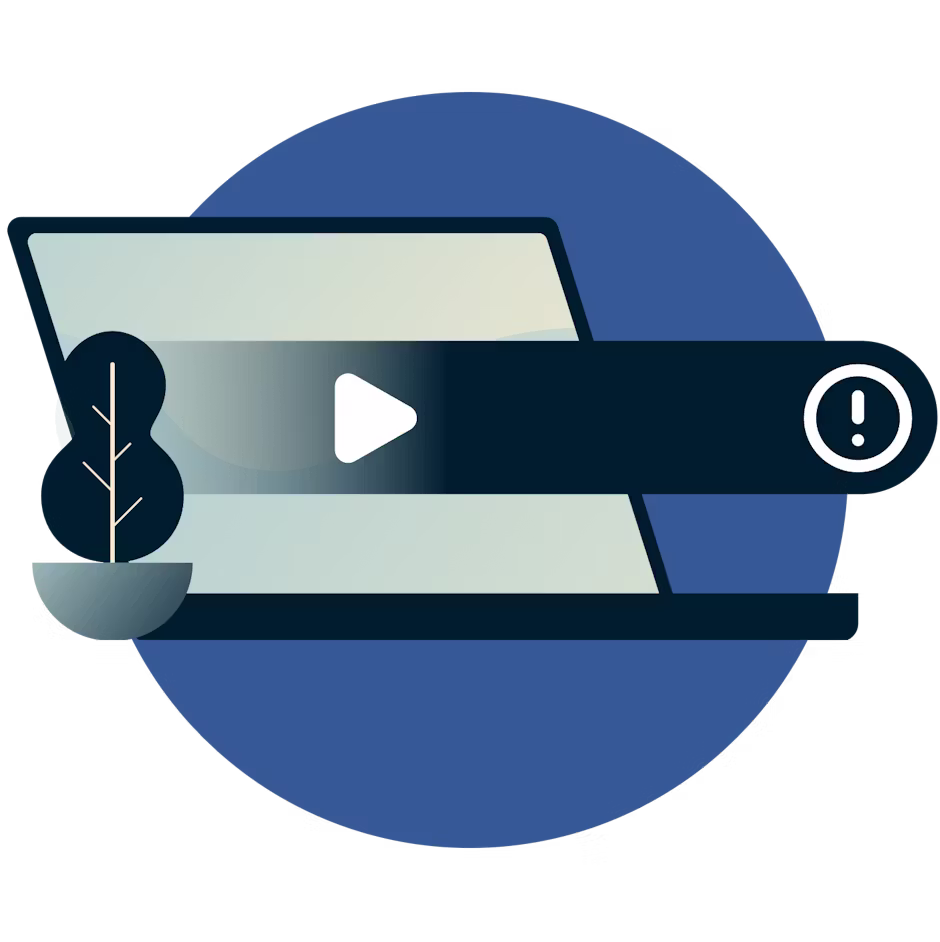 Portátil com erro de reprodução.