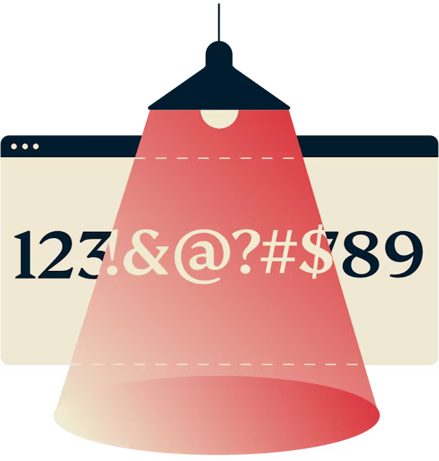 Lamp met gecodeerde getallenlijn.