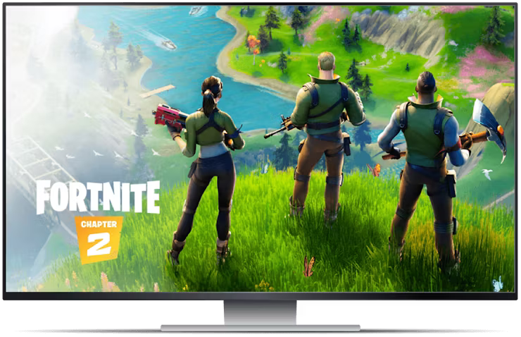 Ruudulla GeForce Now'n valikoimaan kuuluva Fortnite