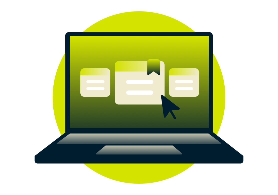 Schermo del computer portatile con selezione di abbonamenti al piano VPN.