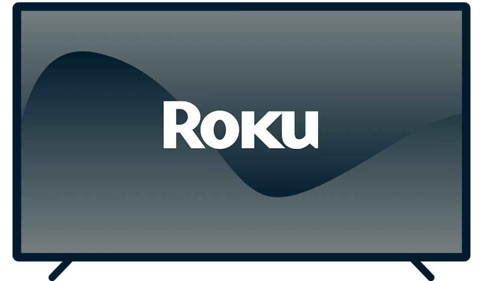 Roku-logo på et tv.