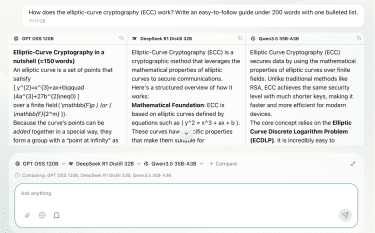 ExpressAI's side-by-side comparison view.