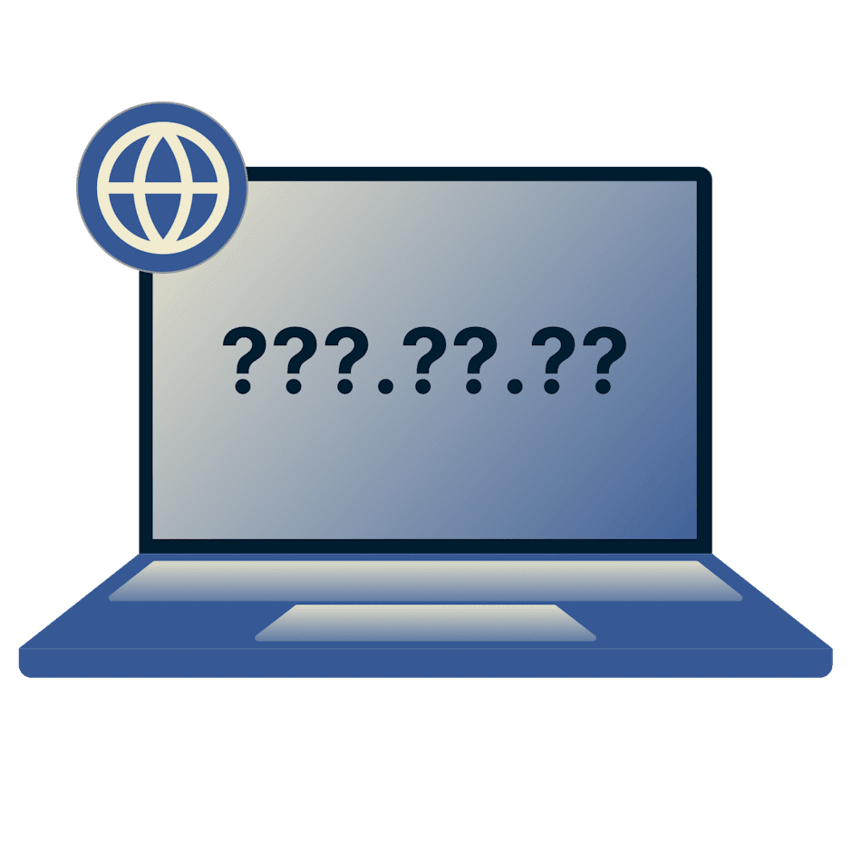 شاشات الكمبيوتر المحمول التي توضح عملية ما قبل وبعد تغيير عنوان IP الخاص بالمستخدم.