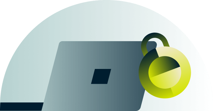 Sebuah simbol kunci yang melambangkan keamanan.