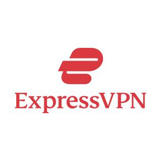Логотип ExpressVPN на белом фоне.