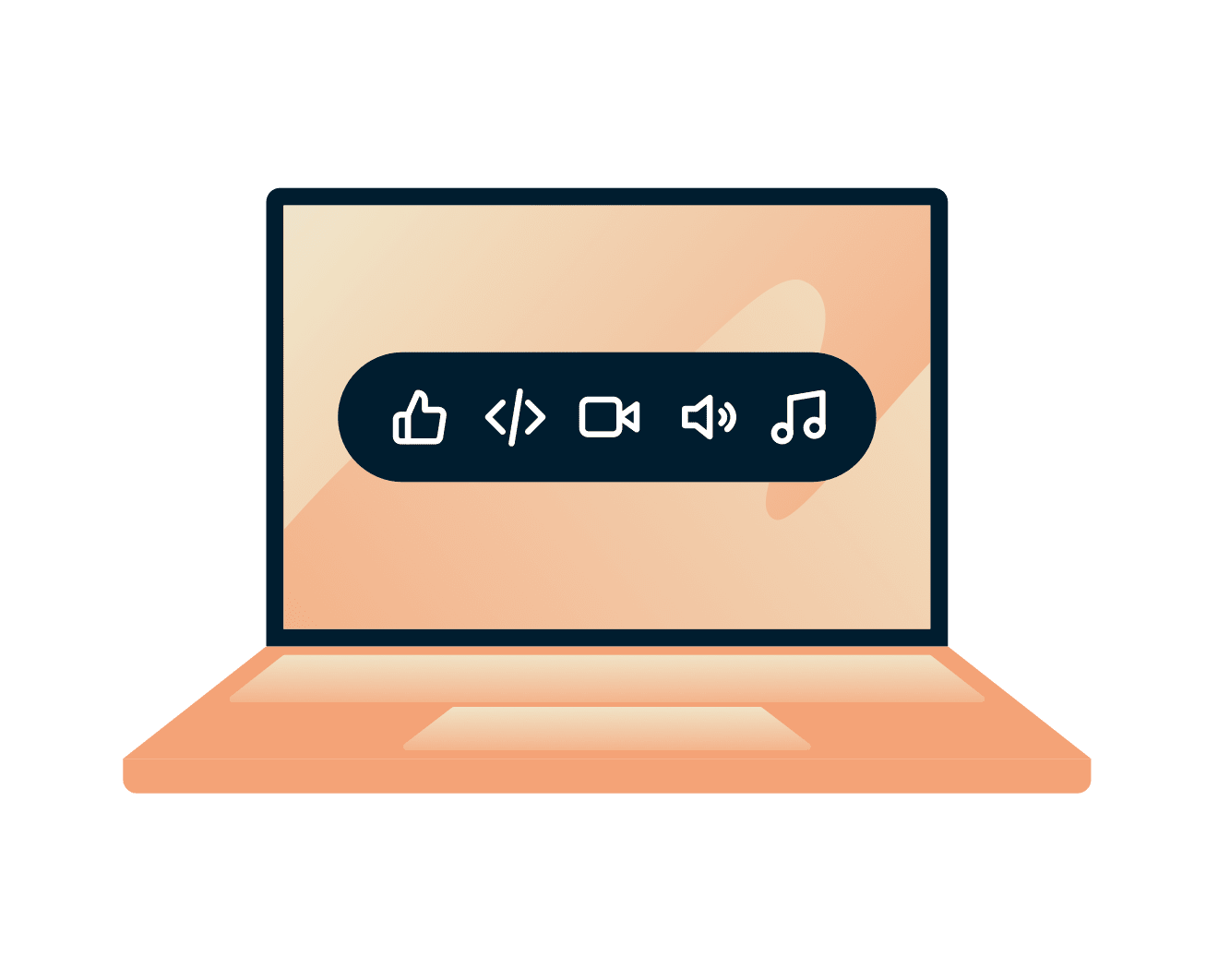 استمتع بالمحتوى الذي تريده: بث البرامج والموسيقى على جهاز كمبيوتر محمول.