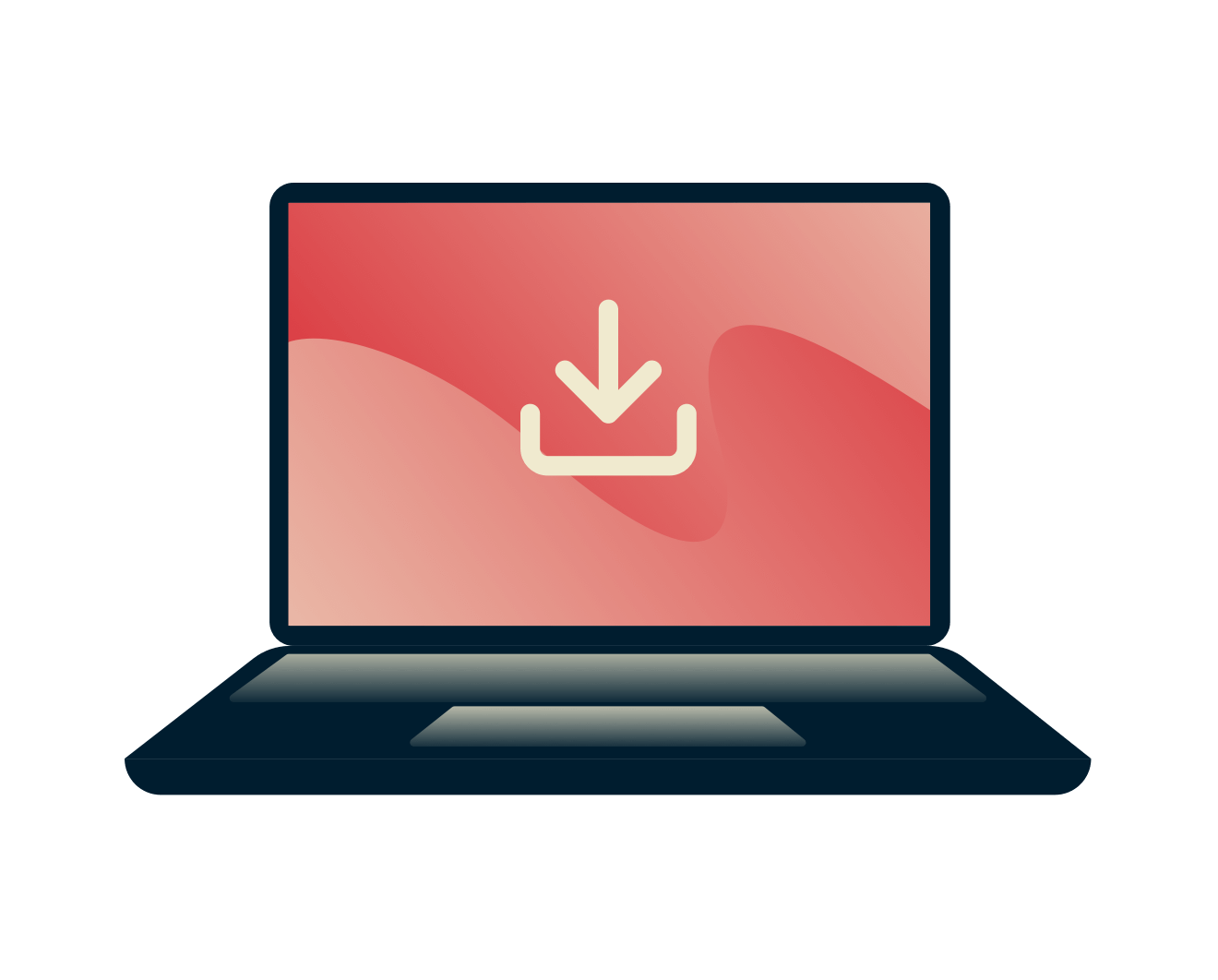 قم بالتحميل بشكل مجهول. كمبيوتر محمول مع رمز التحميل.